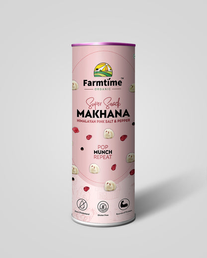Himalayan Pink Salt & Pepper Makhana – 100g Jar