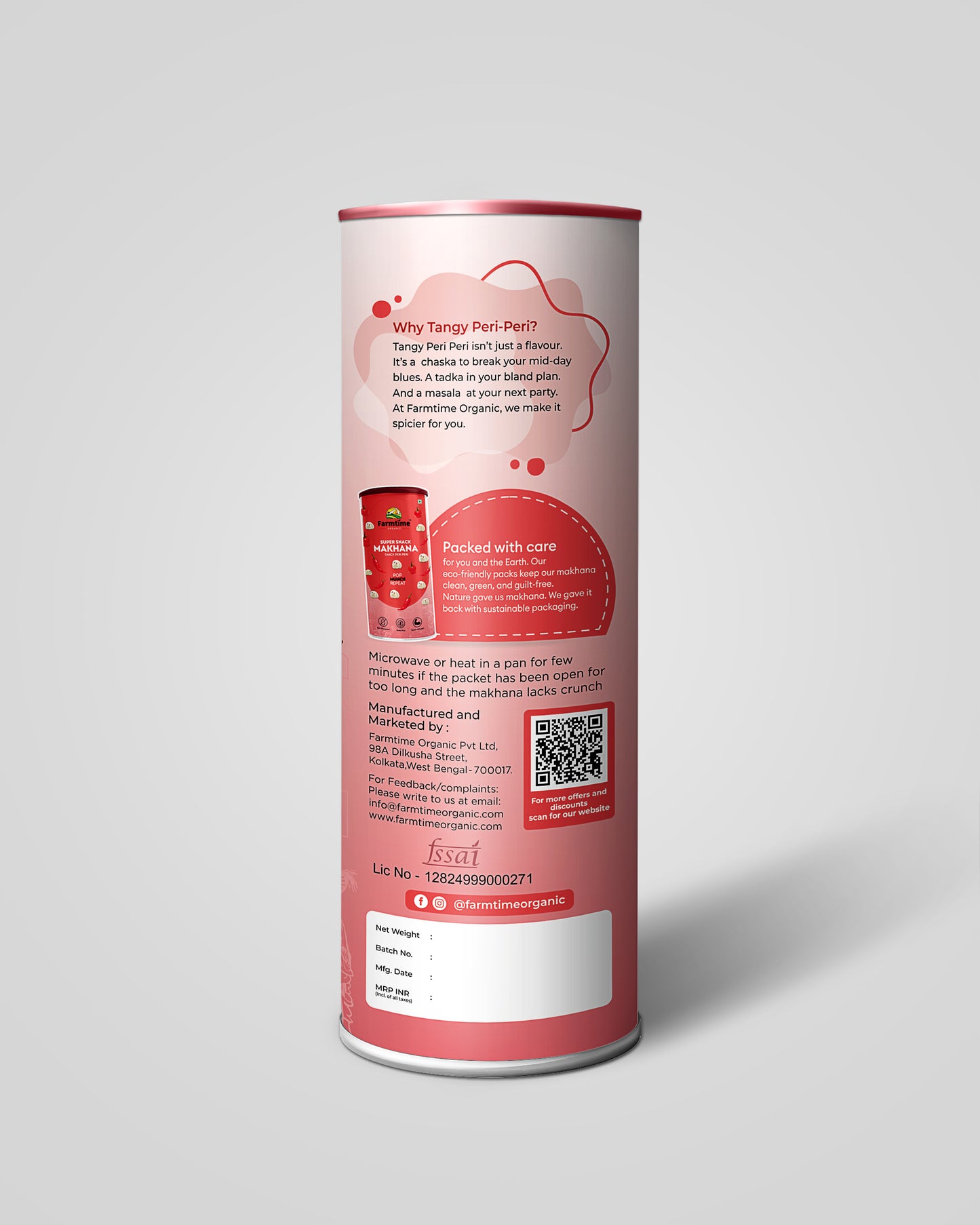 Tangy Peri Peri Makhana – 100g Jar