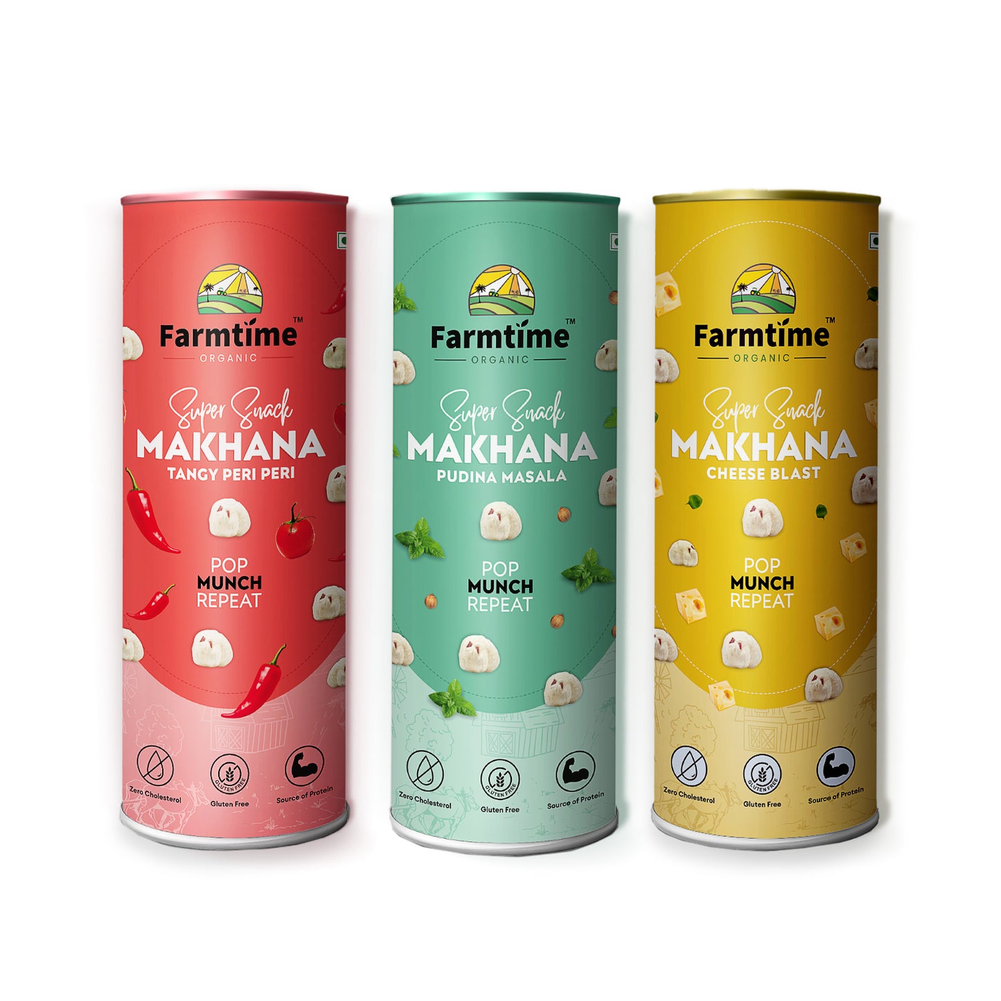 Pudina Masala + Tangy Peri Peri + Cheese Blast Combo of 3